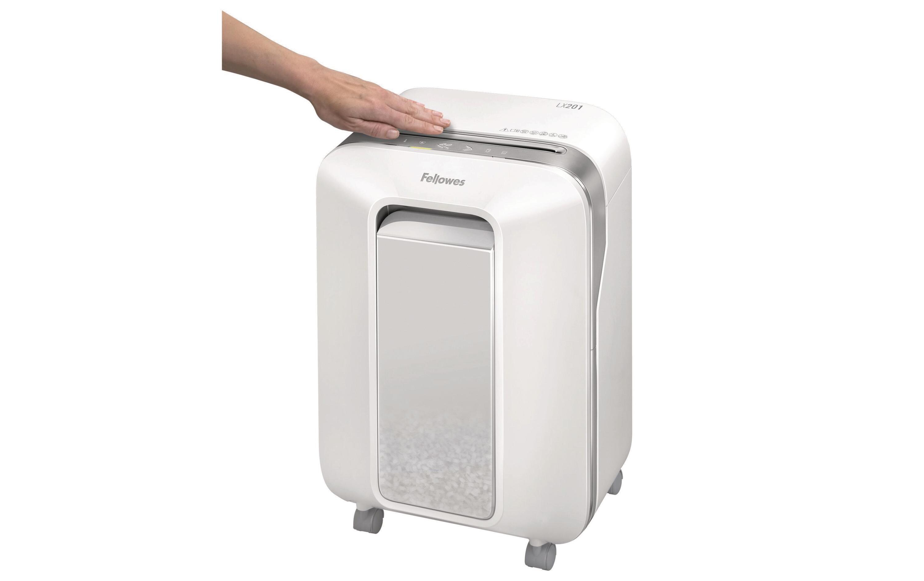 Aktenvernichter LX201 P-5, 12 Seiten, Weiss<br>Papierschredder