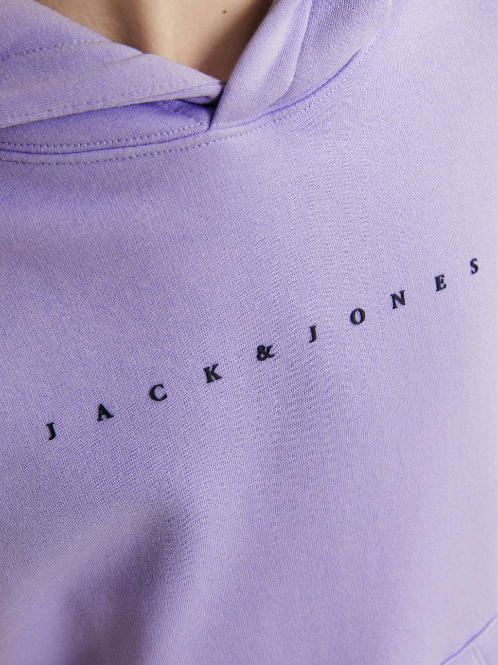 JACK & JONES hoodie JJESTARmet tekst paars