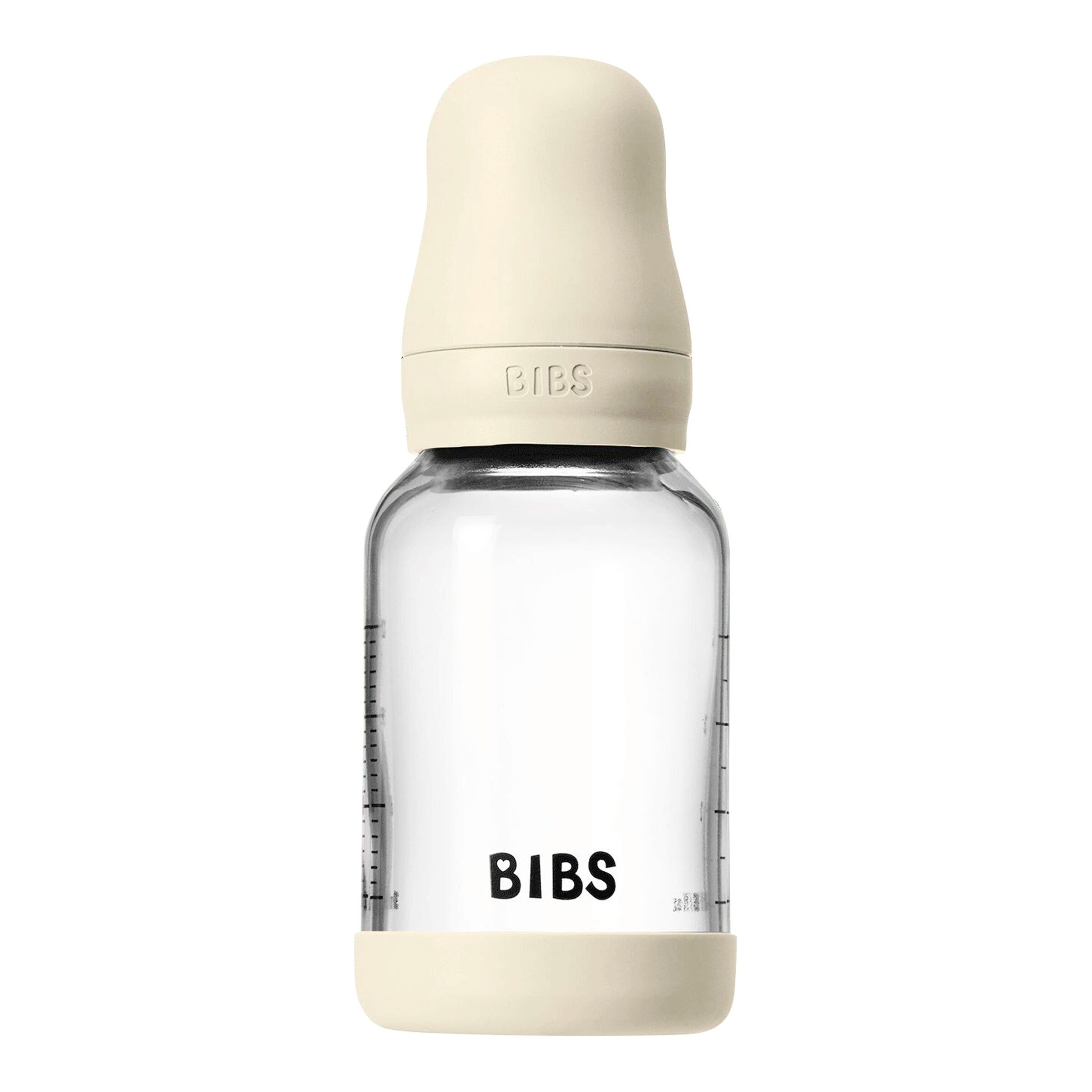 BIBS Babyflasche aus Glas, 110 ml, ab 0M ivory