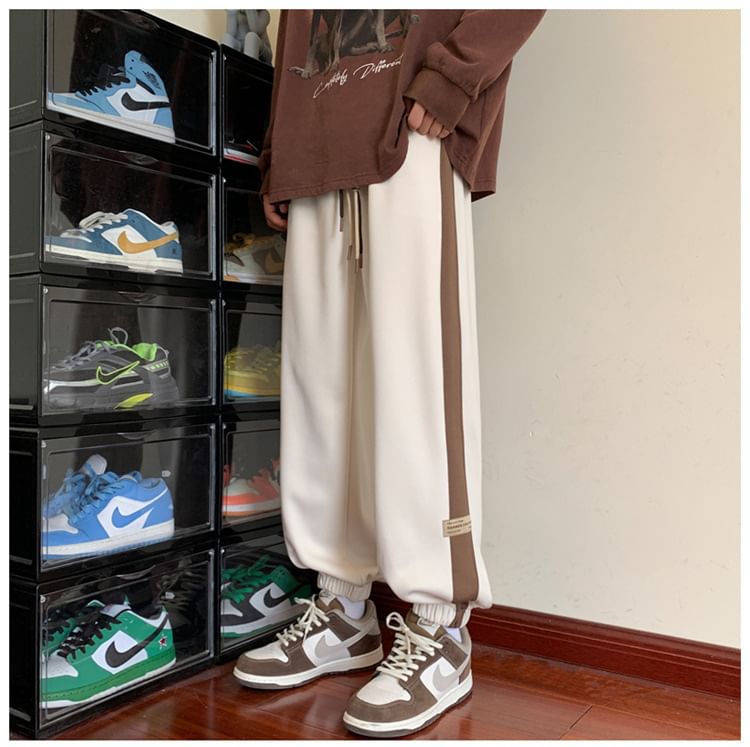 Savenne - Harem-joggingbroek met trekkoord en contrasterende rand