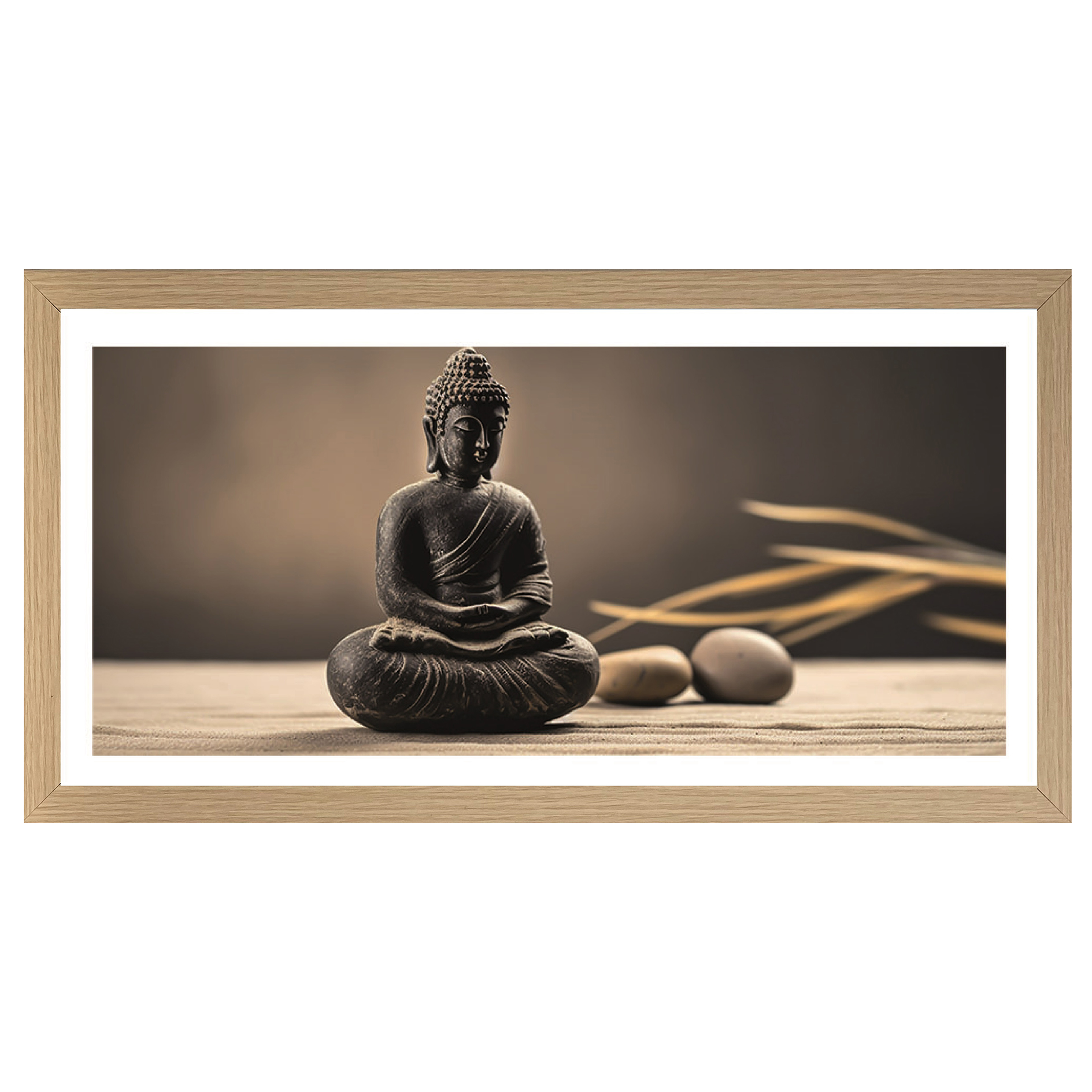 Gerahmtes Bild/Cheb MEDITATION- 49x23 cm