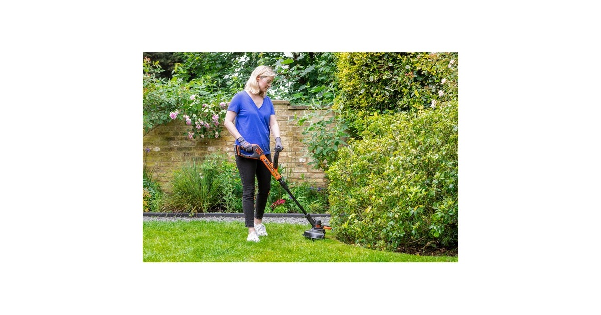 BLACK+DECKER18V AFS grastrimmer met accu  (Zwart/oranje, 28 cm accu inbegrepen)