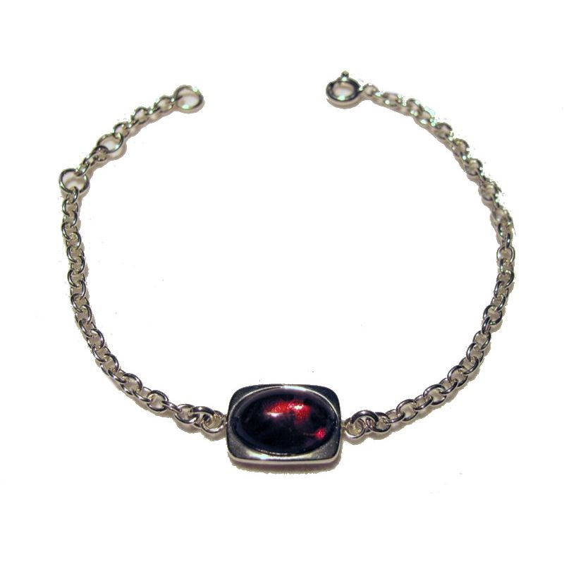 Bracelet ambre argent