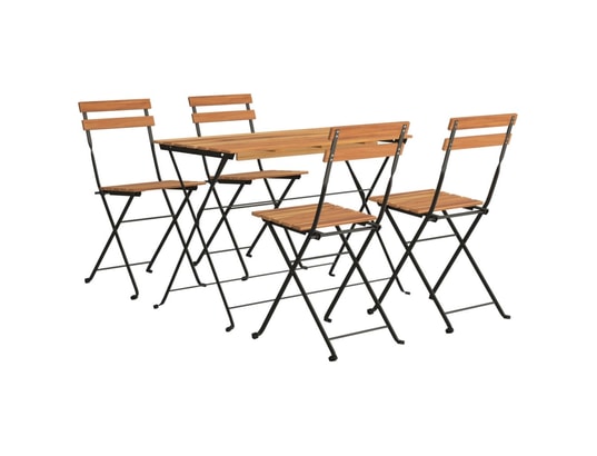 LES TENDANCES - Ensemble table et chaises de jardin-brun-4 places-491308