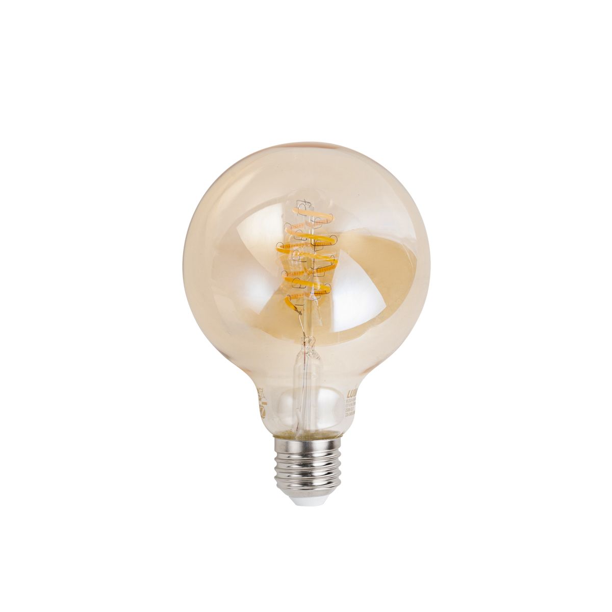 Smart E27 dimbare LED lamp G95 amber 4.9W 320 lm 2500K