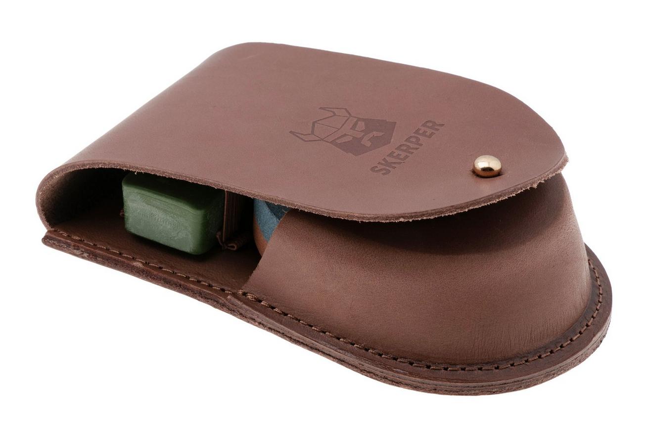 Skerper Field Sharpening Kit SVSO004, slijpset met lederen foedraal