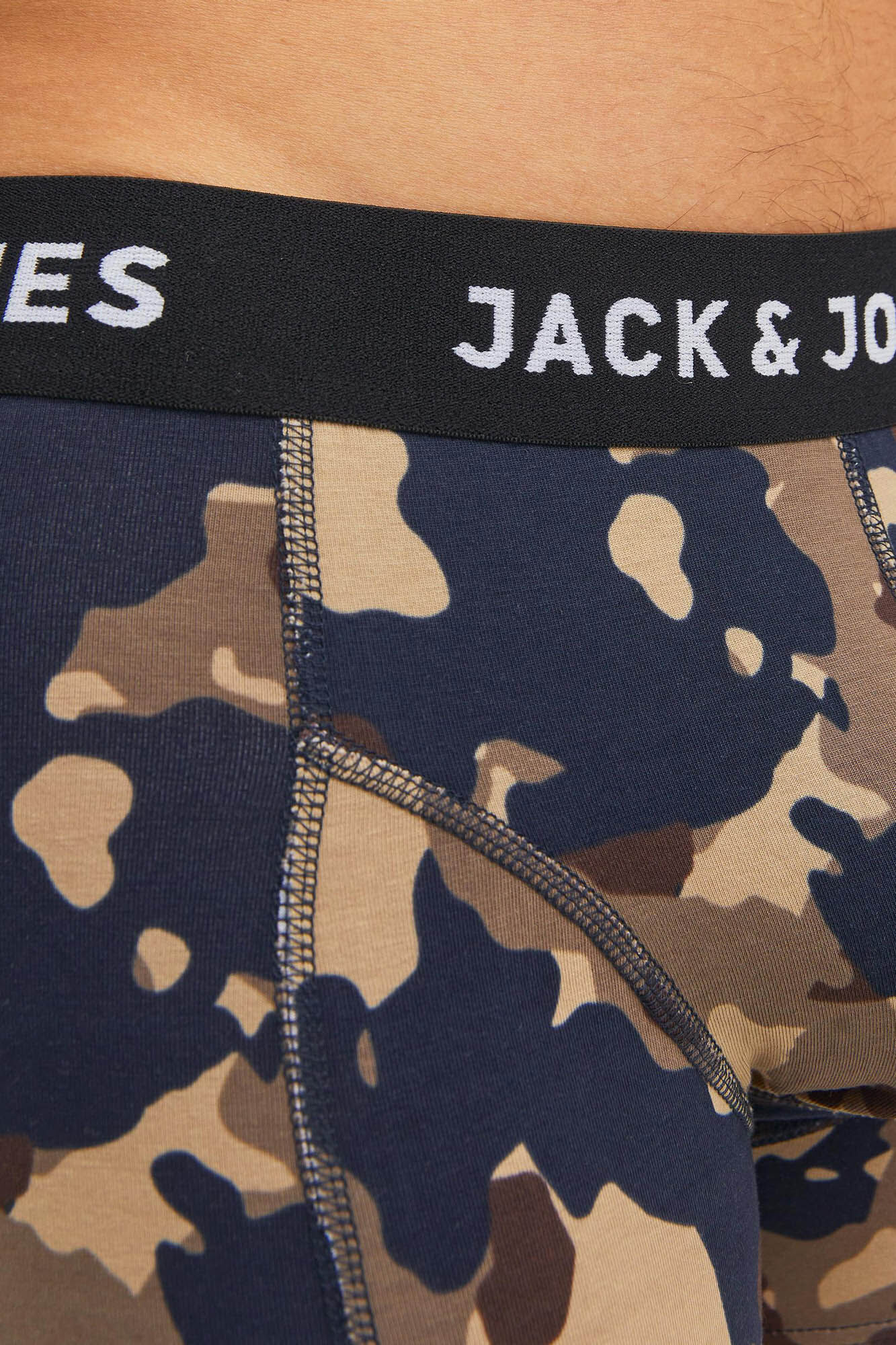 Pacote com 3 cuecas boxer de algodão com estampa camuflada