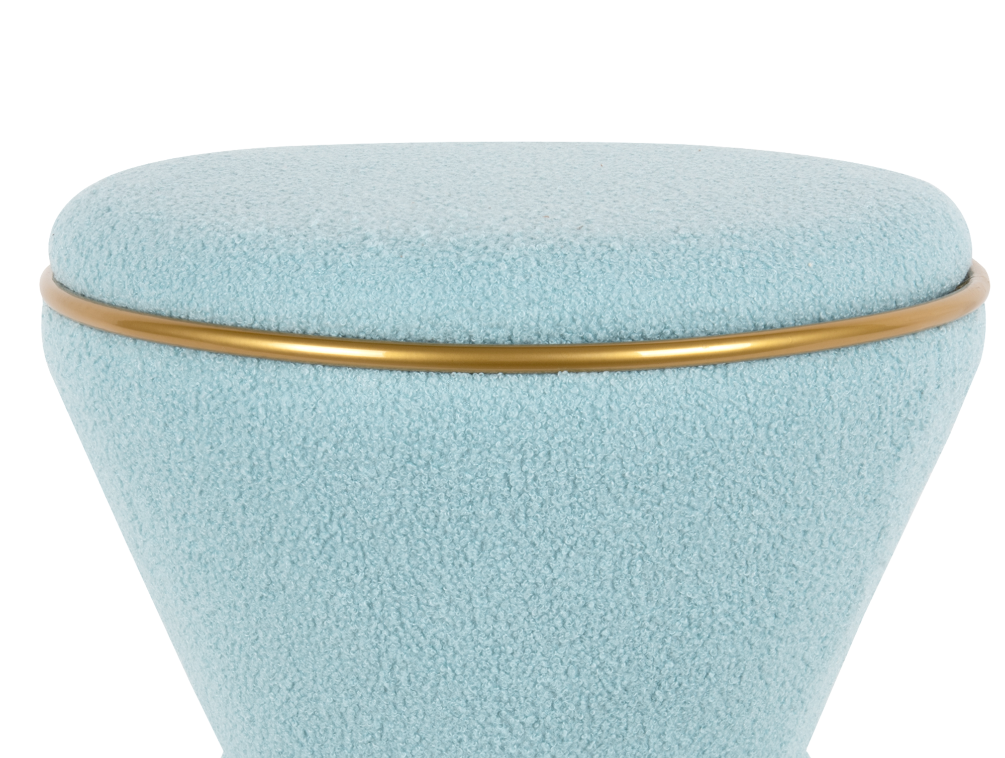 Pouf Gustar teddy curl soft blue