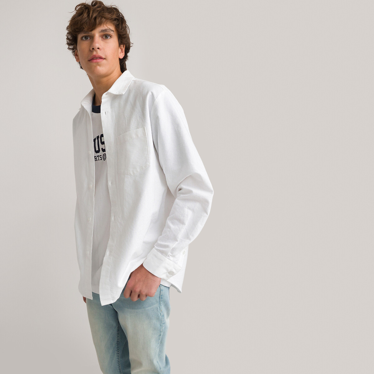 COLEÇÃO LA REDOUTE<br>Camisa de manga comprida oversized, unissex
