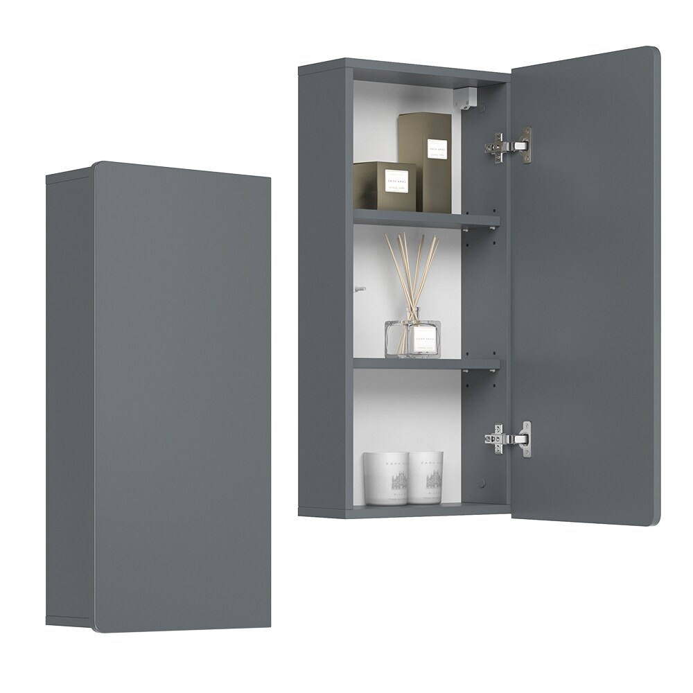 Vicco Hängeschrank Izan Grau 37 x 77 cm Badezimmer 1 Tür