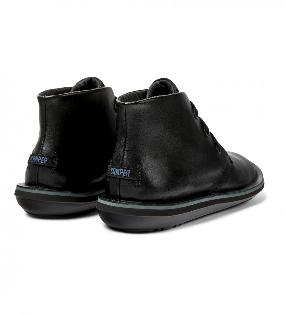 Botas de tornozelo de couro preto Camper Beetle