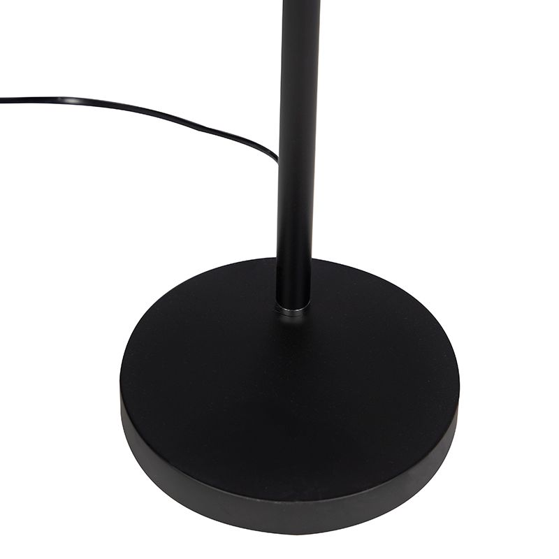 Moderne vloerlamp zwart incl. LED met touch dimmer - Berdien