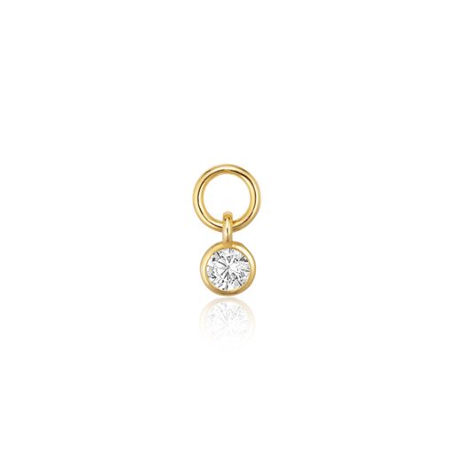 Sif Jakobs Jewellery Chiera Uno Ørerings Vedhæng, Guld/Hvid