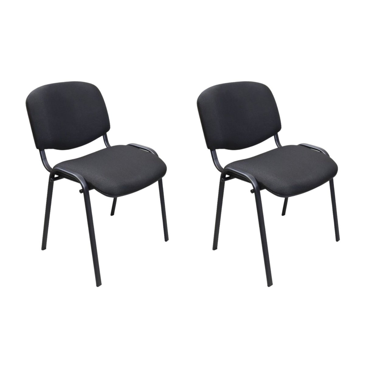 PROREGAL Super Saver Set 2x Stapelbare Stoel Blackbird HxBxD 78 x 54 x 60 cm Stapelbaar Zwart