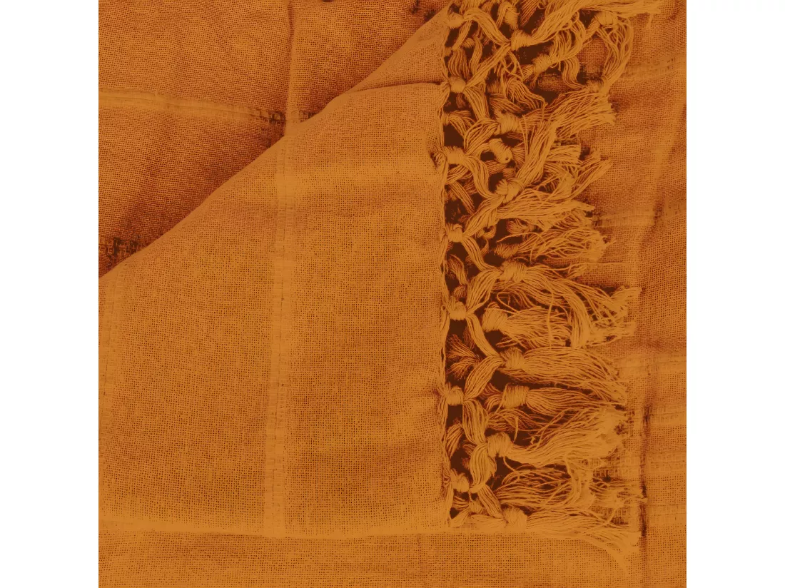 Jeté de Lit 100% Coton Ocre 160 x 220 cm