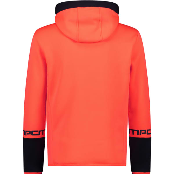 Veste polaire CMP MAN JKT FIX HOOD FLAMINGO FLUO B.BLUE