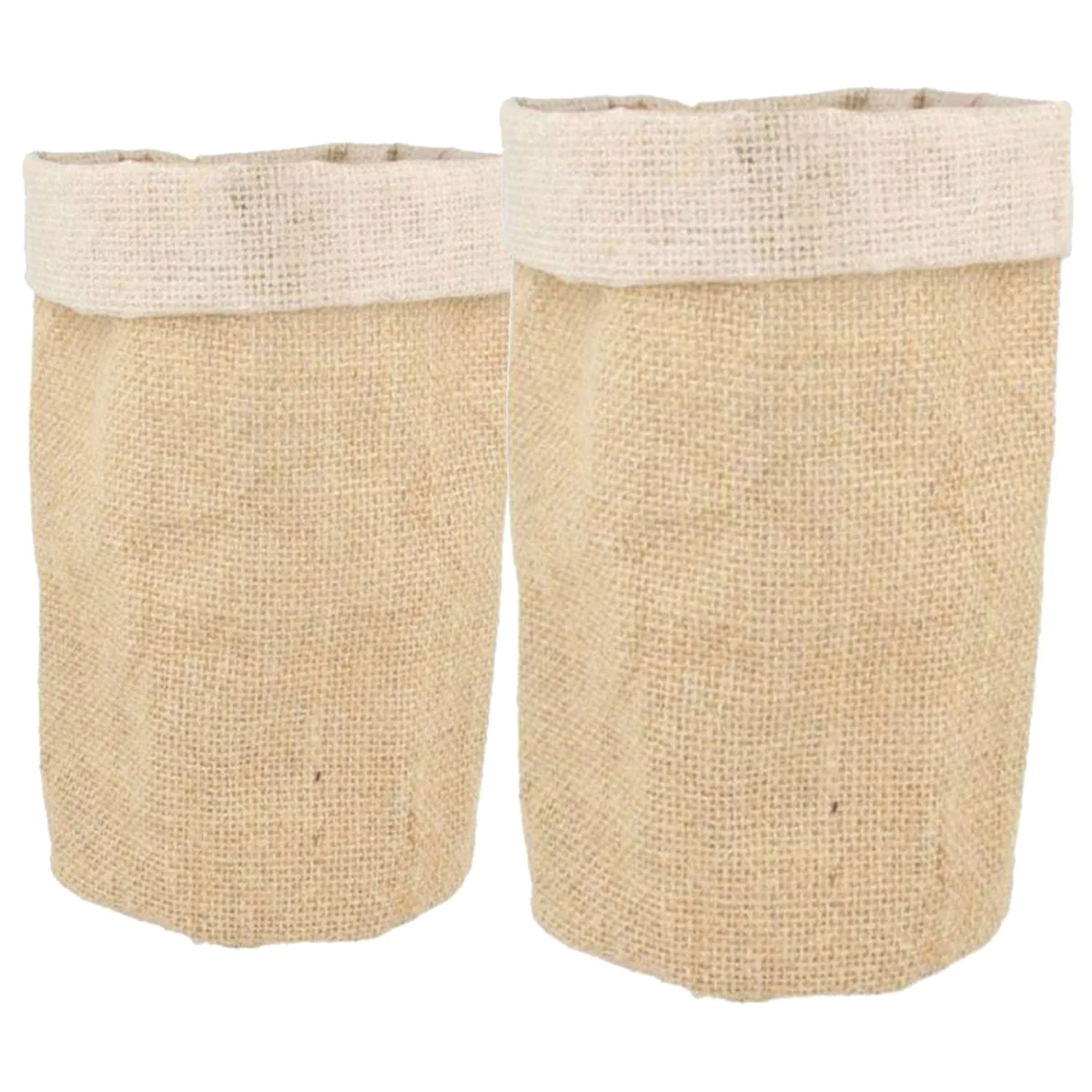 2 pots en toile de jute 12 x 19 cm Artemio