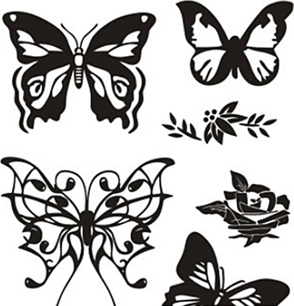 Silikone Stempler - Sommerfugle - 11X15,5 CM