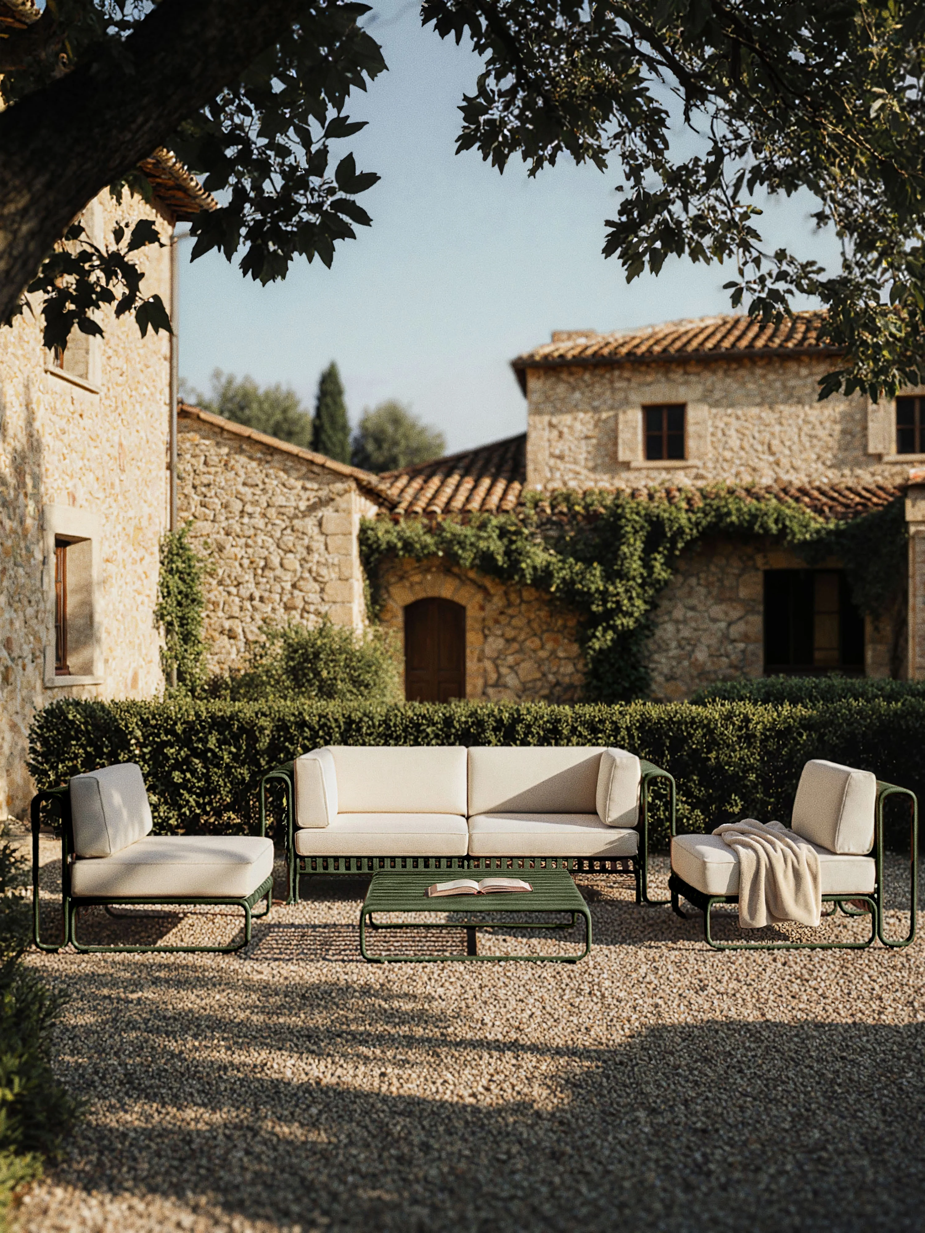 Tuin loungeset Caio, 4-delig