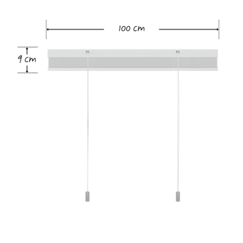 KARWEI dubbel plisségordijn lichtdoorlatend wit (kleurnr. 6001) 100x220 cm (bxh)