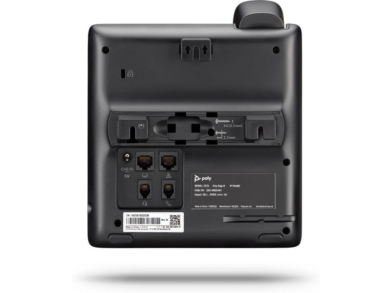 HP Tischtelefon Poly Edge B10 Schwarz, Google Voice Sicherer Auftritt am Telefon