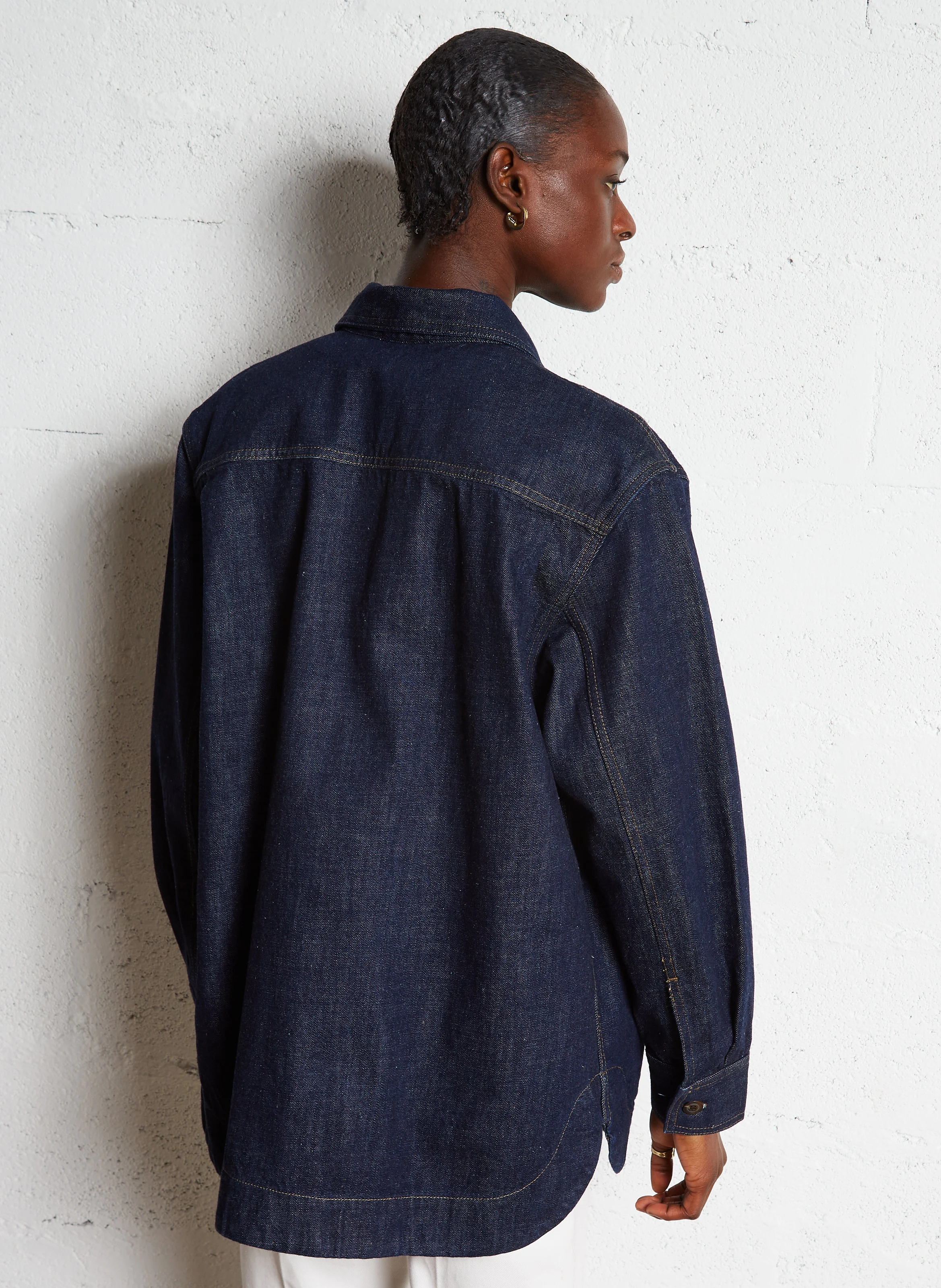 CADET - Chemise ample denim en coton bio| Bleu