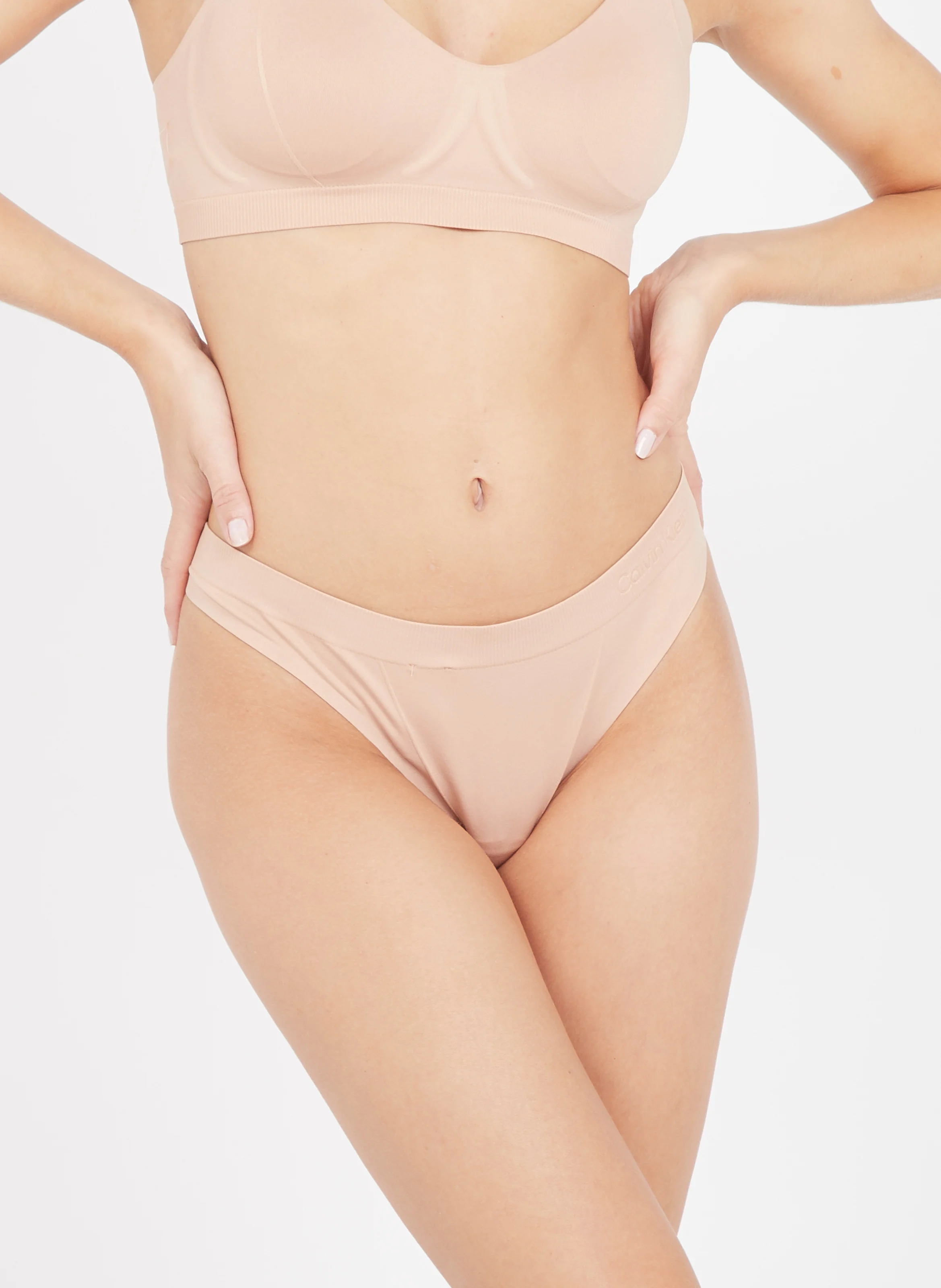String logo imprimé| Beige