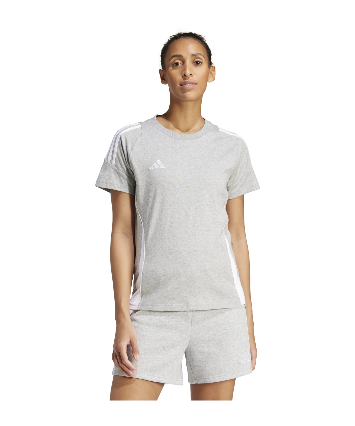 adidas Tiro 24 T-Shirt Damen Grau Weiss