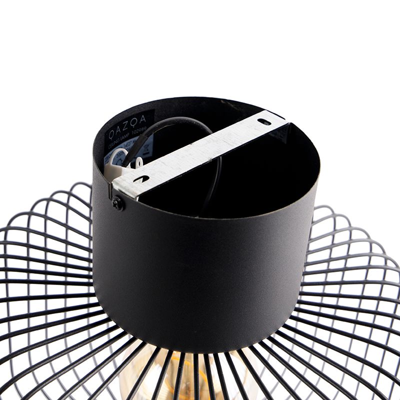 Design plafondlamp zwart draad 31,5cm - Baya