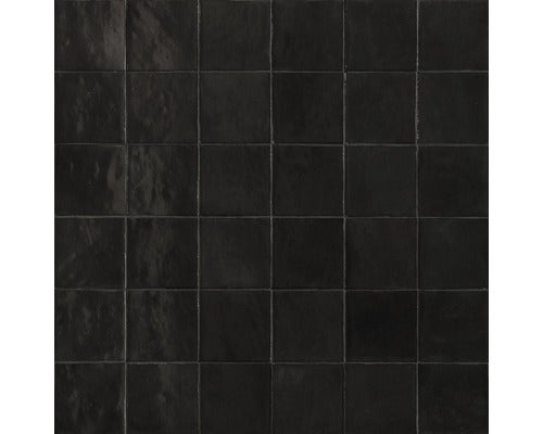 Wandtegel Marazzi Zellige Carbone glanzend 10x10cm