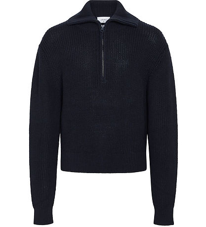 Grunt Bluse - Strick - Gürtel - Navy