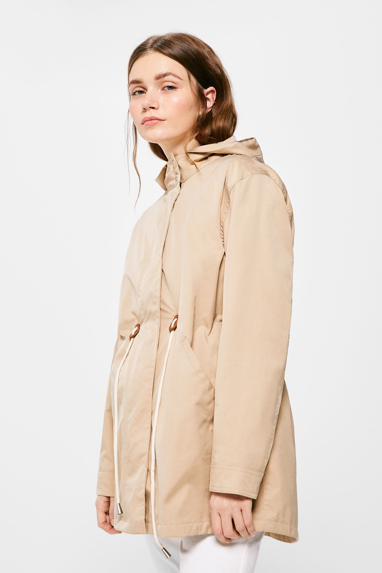 Parka Algodón Desmontável - bege