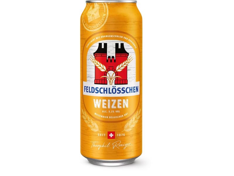 Feldschlösschen Bier Weizen 4 x 0.5 l Schweizerisches Weizenbier