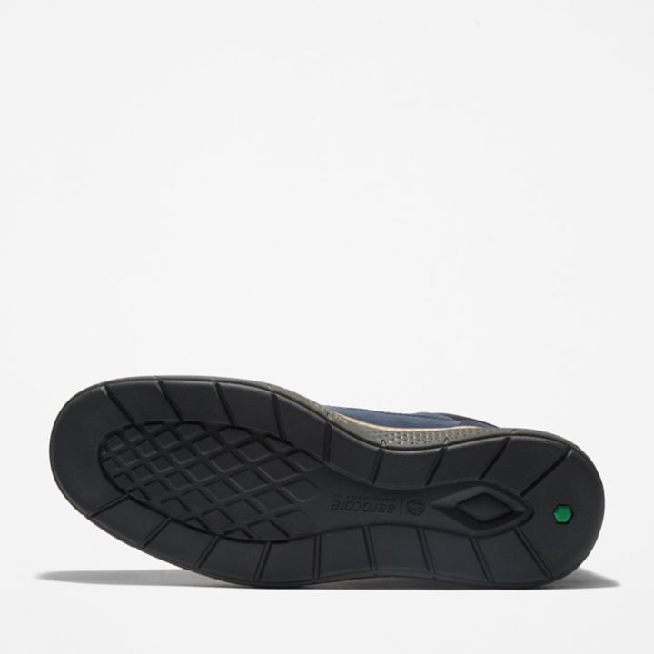 Bota Chukka de couro Cross Mark para homem, cor azul marinho.