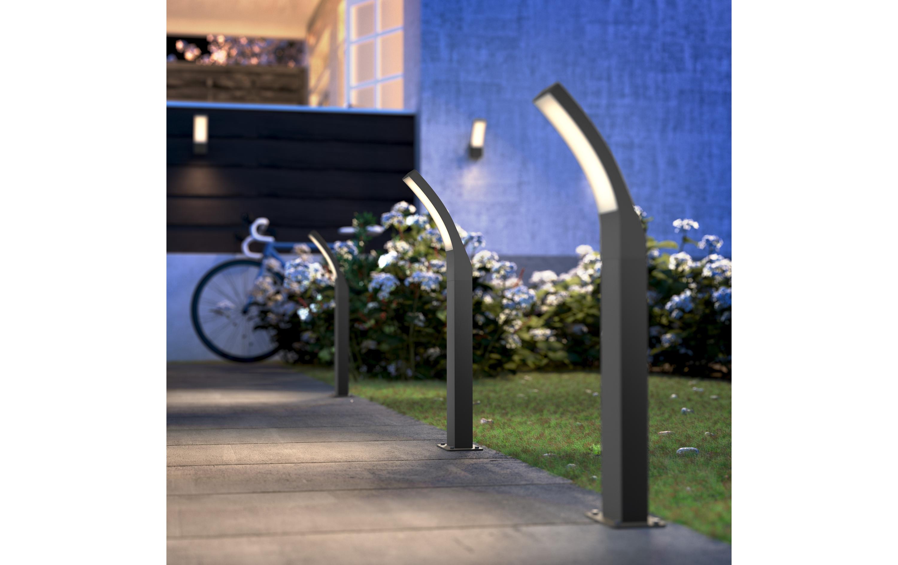 Sockelleuchte Splay, 12 W, 1100 lm, 2700 K, 60 cm, AnthrazitAussensockelleuchte für den Garten