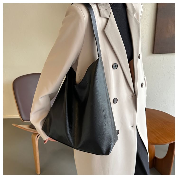 Maorong - Effen imitatieleren tas