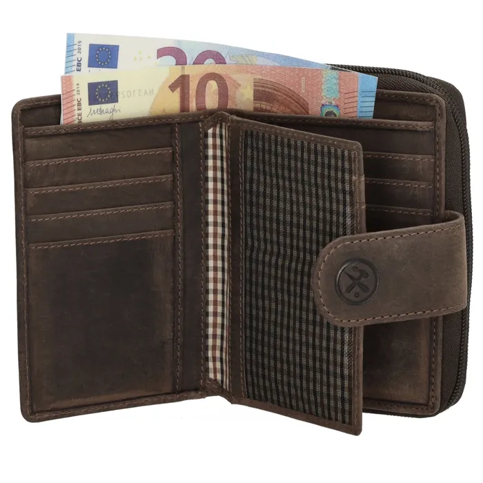 Hide & Stitches Idaho Wallet Donkerbruin