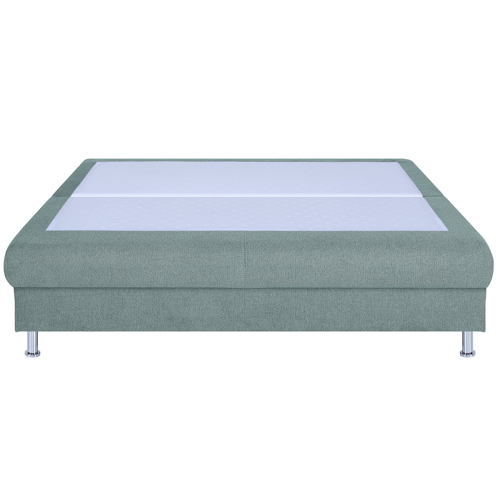 Schlafsofa - eisblau - Staukasten - integrierter Topper