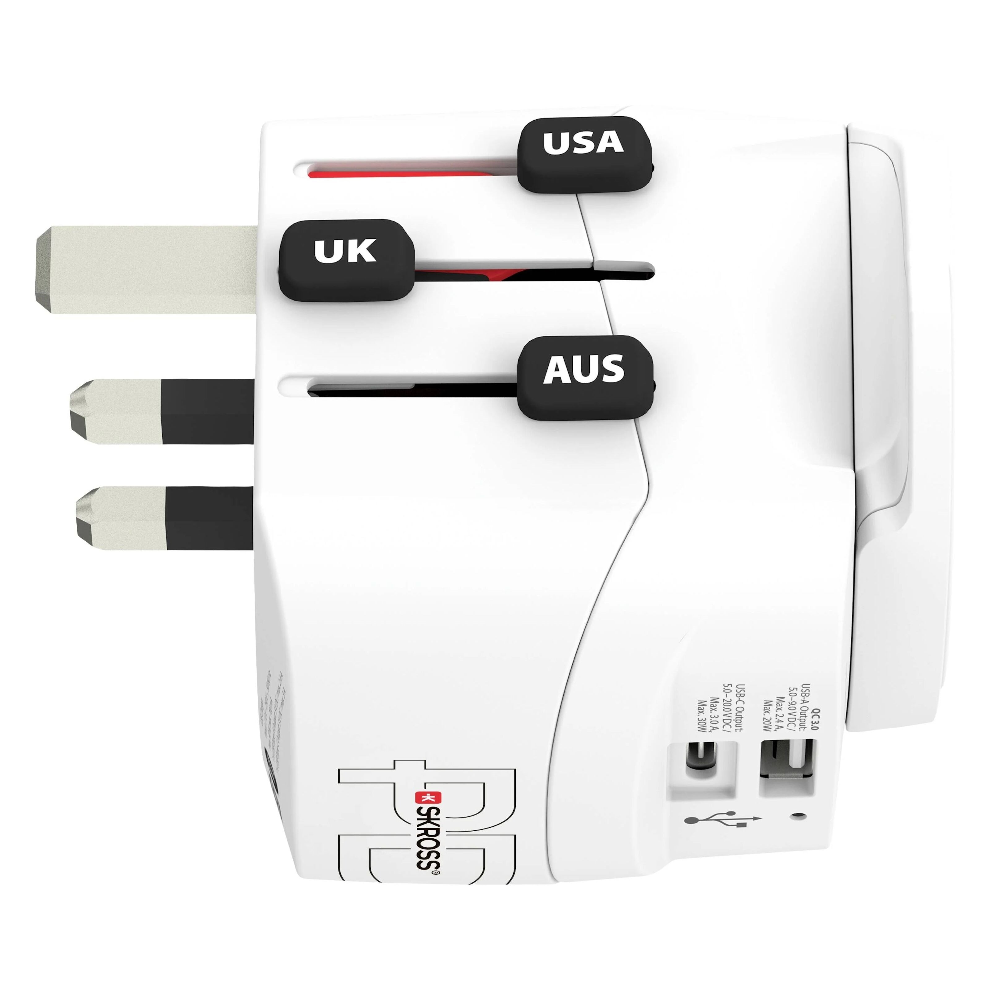 Skross Jordet reiseadapter - universal med USB-uttak
