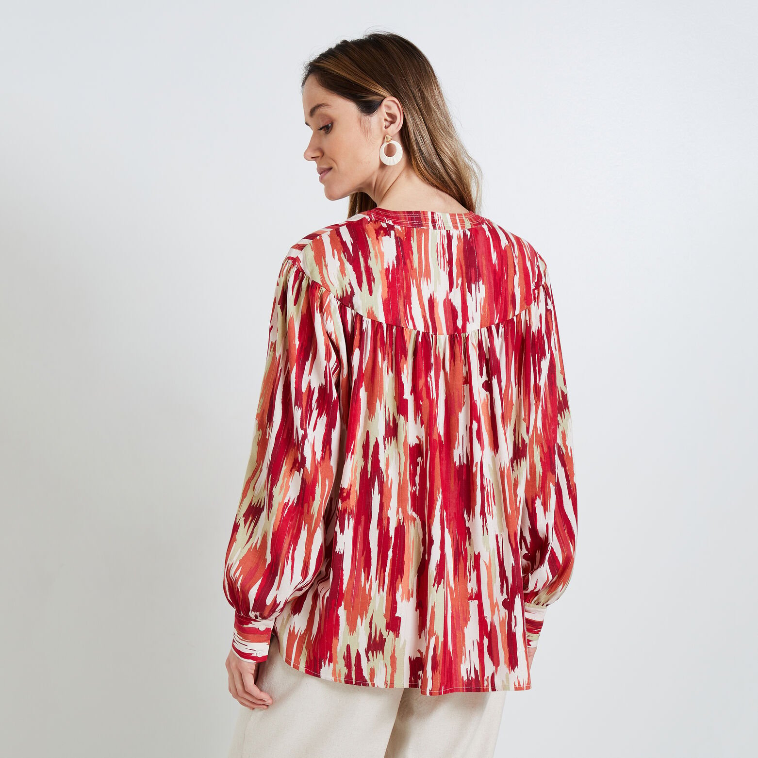 Blouse col V femme