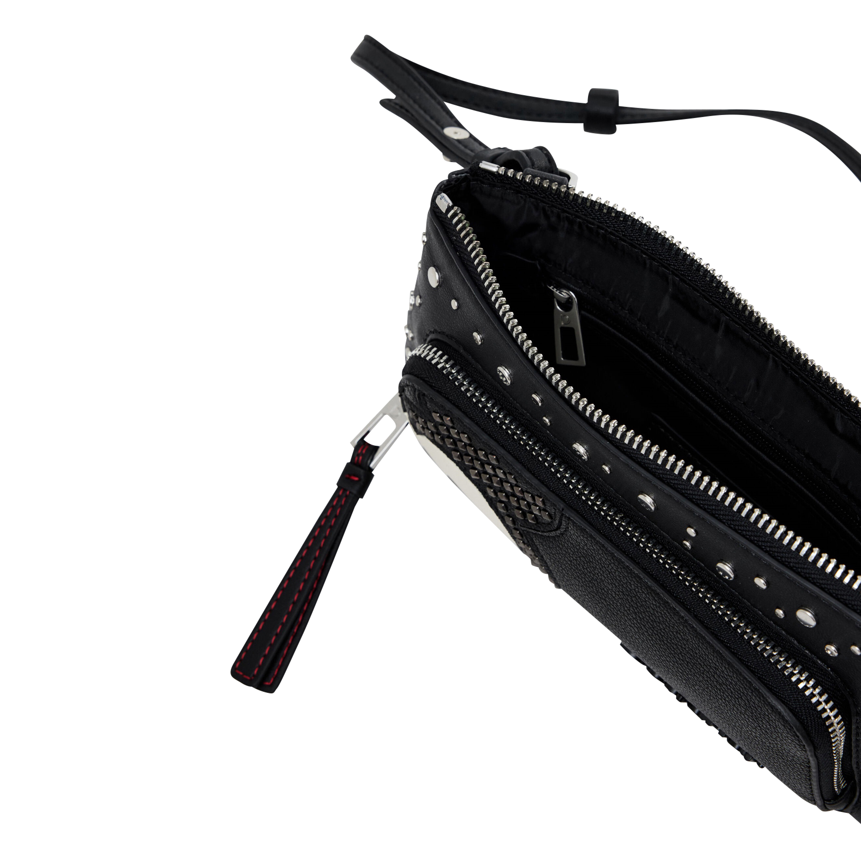 Sac bandoulière effet cuir | Noir