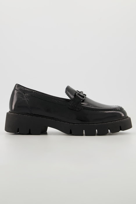 Caprice Leder-Loafer, Lackleder, Wechselfußbett