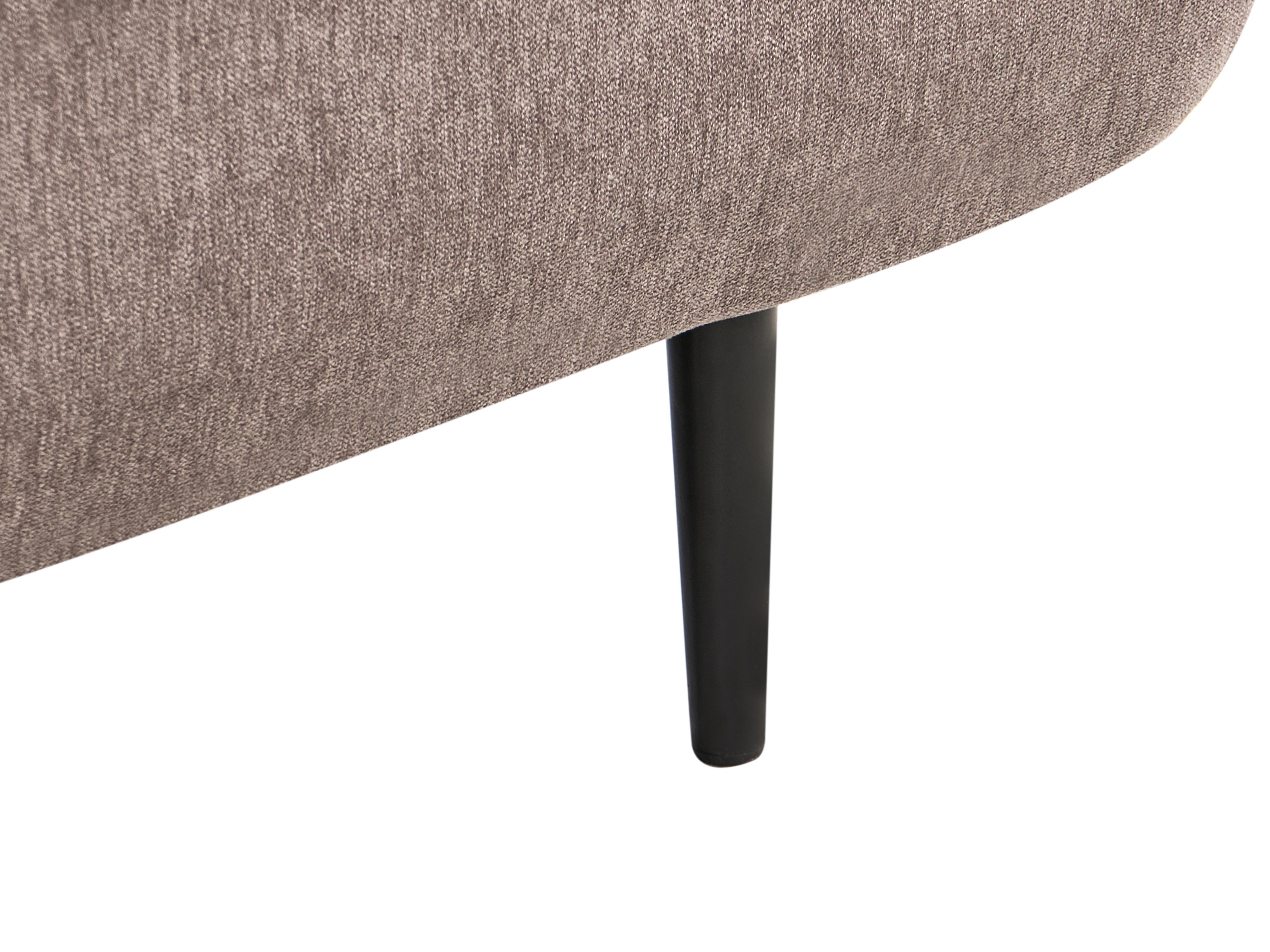Linkszijdige chaise longue CHEVANNES Stof Lichtbruin