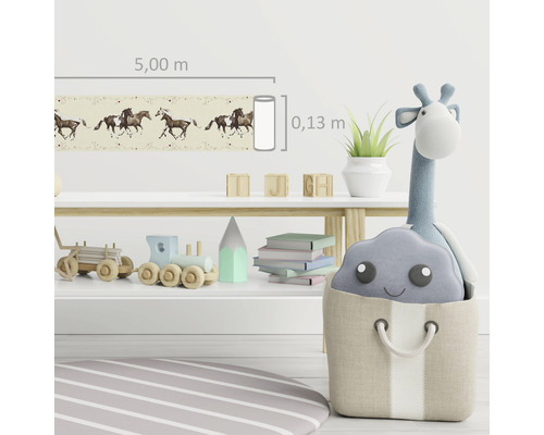 Border 35838-2 Little Stars beige paarden