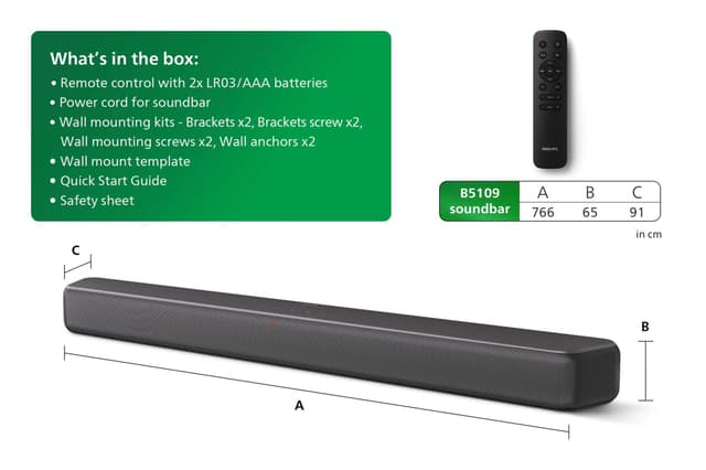 Philips TAB5109 Soundbar 2.0