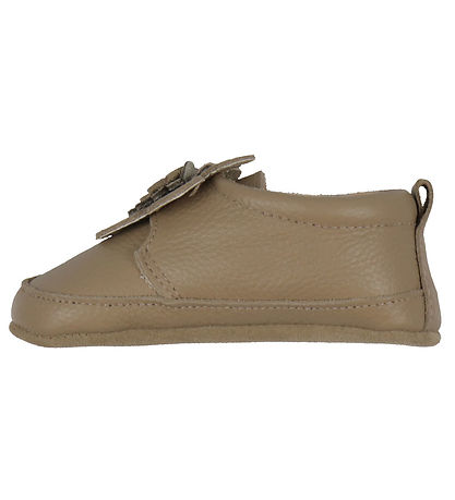 Melton Leder-Krabbelschuhe - Natural