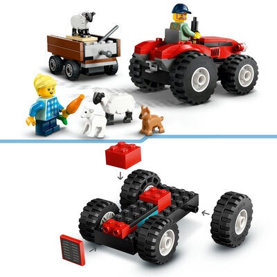 LEGO City 60461 Sett med rød traktor, henger og sau