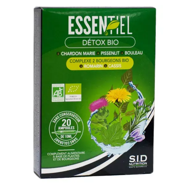 SID Nutrition Essential Organic Detox 20 ampolas