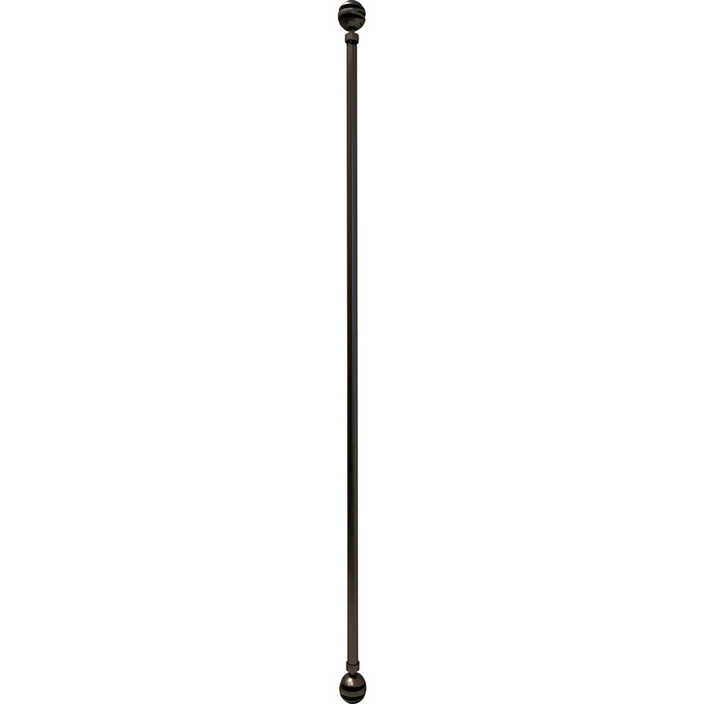 Kit tringle extensible et embout VILLALOUISE 120-210cm gris D19mm
