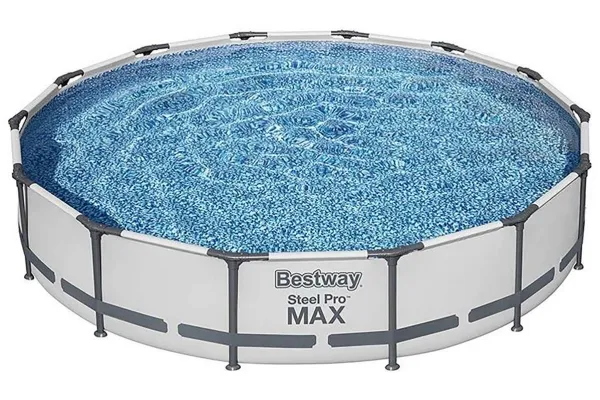 Bestway Steel Pro 56595, 10220 L, Indrammet pool, Blå, Grå, 37,3 kg